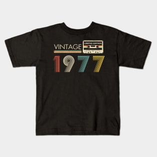 Vintage 1977 Limited Edition Cassette 47th Birthday Kids T-Shirt